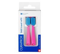 Curaprox CS 5460 Ricambio Da Viaggio, 2 Pz, Rosa - Blu, Swiss Made