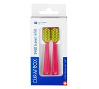 Curaprox CS 5460 Ricambio Da Viaggio, 2 Pz, Rosa - Giallo, Swiss Made