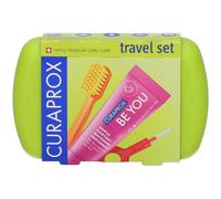 Curaprox Be You Travel Set Verde Spazzolino + Dentifricio + 2 Scovolini