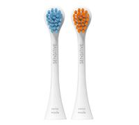 Curaprox Hydrosonic Brush Heads Rainbow Sensitive Duo/Blu/Arancione, confezione da 2 / Compatibile con tutti i modelli Curaprox Sonic/Made in Switzerland