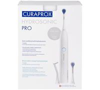 Curaprox, Spazzolino elettrico sonico Hydrosonic-Pro, 7 livelli di pulizia, display funzioni LED, timer da 2 minuti, 3 diverse testine, con caricatore e custodia da viaggio