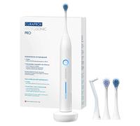 Curaprox, Spazzolino elettrico sonico Hydrosonic-Pro, 7 livelli di pulizia, display funzioni LED, timer da 2 minuti, 3 diverse testine, con caricatore e custodia da viaggio