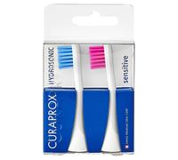 Curaprox Hydrosonic Sensitive Testine per spazzolino (blu/rosa), Confezione da due