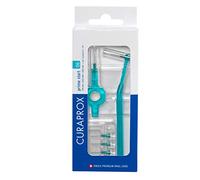 Curaprox Interdental Brush Set CPS 06 Prime Start/Starter Set con 5 spazzole / 2 diversi titolari/Turchese / 0.6 mm di diametro / 2.2 mm Efficacia/Swiss Made