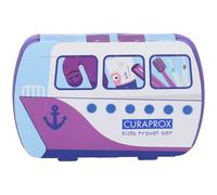 Curaprox Kids Set Da Viaggio Viola (6-12 Anni) Spazzolino + Dentifrici