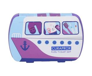 Curaprox Kids Set Da Viaggio Viola (6-12 Anni) Spazzolino + Dentifrici