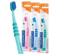 Curaprox Spazzolino da denti per bambini 0-4 anni, Morbido, Riciclabile, U-Shaped, Tongue Cleaner, Manuale, Unisex Bambini