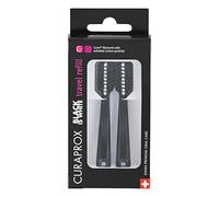 Curaprox spazzolino da denti teste-per il nero è bianco set da viaggio/Ultra morbido di pulizia in movimento/Nero/Ricarica duo-pack/Made in Switzerland