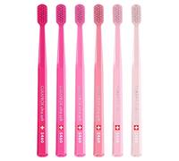 Curaprox Spazzolino Manuale | Igiene Orale Per Adulti | Rimozione Della Placca Ultra Delicata | Edizione Limitata Rosa, Confezione Da 6