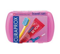Curaprox travel set pink