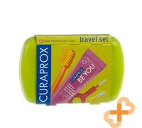 CURAPROX Travel Set Verde Spazzolino Dentifricio Interdentale Pennello Mint