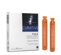 Curative, Fiale Coadiuvanti Anticaduta, Trattamento Intensivo | Contrastare la Caduta dei Capelli a Base di Glicogeno Marino, Taurina e Caffeina, Confezione da 12 Fiale x 7 ml