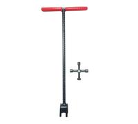 Curb Stop Valve Wrench - Cross Bar Alloy Spanner Hand Grip Device, Municipal Main Isolation Twist Assist, Irrigation Supply Disconnect Instrument, Ground Level Accessory | Backyard Garden Construction