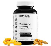 Curcuma 6000mg 120 capsule vegane Estratto con 285mg di Curcumina e Piperina Più