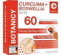CURCUMA + BOSWELLIA Forte - 60 Capsule Di Curcuma E Incenso Con Materia Prima No