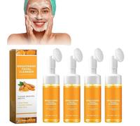 Curcuma Detergente Olio Acne Rimozione di punti neri Pulizia della pelle Illuminante Detergente Viso Ringiovanimento Schiuma Lavaggio Viso