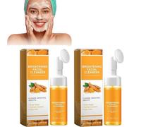 Curcuma Detergente Olio Acne Rimozione di punti neri Schiuma Detergente Viso Illuminante W Ringiovanimento Del Viso Detergente K5M5 Pelle