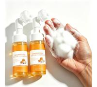 Curcuma - Detergente viso da 100 ml, schiuma detergente alla curcuma, 2 pezzi