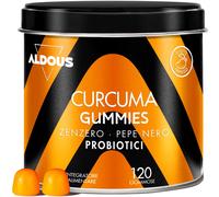 Curcuma e Zenzero con Pepe Nero PROBIOTICI 2500mg 120 Caramelle Gommose Sapore