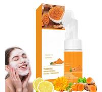 Curcuma - Spazzola per il viso con spazzola - Gel detergente delicato schiumogeno | Controllo brufoli, levigatura, sbiancamento e umidità con vitamina C | Calma e rigenera, per uomini e donne (1)