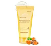 Curcuma Vitamina C Overnight Wrapping Peel Off Maschera, Migliora punti neri, Macchie scure, Acne, Riduce il gonfiore, Maschera per la cura della pelle tonifica la pelle e illumina il tono della pelle