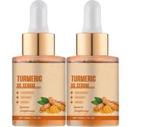 Curcuma Vitamina C Siero viso con acido ialuronico, Dark Spot Correcting Glow Sierum, sbiancamento del tono della pelle uniforme, idratazione anti-invecchiamento, giorno notte siero viso per donne (2