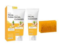 Curcuma Wash and Care Two Pieceset, curcuma, detergente per viso e corpo, pulizia profonda, idratante per tutte le pelli (4 pezzi, curcuma)