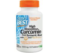 Curcumina ad alto assorbimento dalla radice di curcuma con complesso C3 e BioPerine, 1000mg - 120 compresse