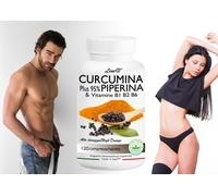 CURCUMINA Plus 95% e PIPERINA Line@ Alto Dosaggio ANTINFIAMMATORIO e DIMAGRANTE