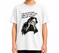 Cure for Your Bullshit Sensenmann Grim Reaper - Maglietta per bambini | Sarcasmo, teschio, scheletro, morte, umorismo nero, smartphone, ironia, gotico, anti-sociale, generoso, Halloween