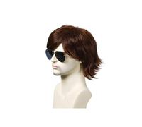 CURE per capelli 20 cm/7,8 '"parrucca maschile a strati corti parrucche sintetiche ondulate per uomo maschio Guy parrucche da festa quotidiane per feste quotidiane usano parrucche naturali