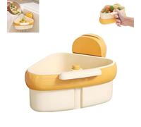 Cureaway No Touch Food Catcher, 2025 New Curetoaway Suction Cup Sink Corner Rack, Rust-Proof Abs, Removable Basket, Prevents Clogs, Space, Saving Corner Design for Fits Any Sink (yellow)
