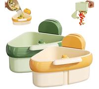 Cureaway Suction Cup Sink Corner Rack, Cureaway Suction Cup Sponge Holder, Automatic Dumping No dirty hands, for Kitchen Bathroom (Green+Yellow)