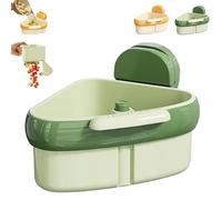 Cureaway Suction Cup Sink Corner Rack, Cureaway Suction Cup Sponge Holder, Automatic Dumping No dirty hands, for Kitchen Bathroom (Green)