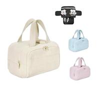 Cureaway Travel Bag, Large Capacity Wide-Open Cosmetic Bags, 4-in-1 waterproof portable inflatable makeup bag, Dry-And-Wet Separation (Off-white)