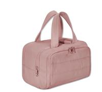 Cureaway Travel Cosmetic Bag, Cureaway, Large Capacity Wide-Open Travel Cosmetic Bag, 4-In-1 Waterproof Multi-Functional Toiletry for Women (Rose)
