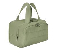 Cureaway Travel Cosmetic Bag, Large Capacity, Wide-Open Makeup Organizer Bag, Waterproof Travel Toiletry Bag for Women (Army green)