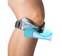 CURECARE Cinturino al ginocchio per tendinite rotulea, ginocchiera antiscivolo per rotula Ideale per corsa, escursionismo e allenamento con squat Allevia il dolore articolare (Nero)