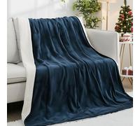 CURECURE Coperta Elettrica Riscaldante 180x130 cm, Termocoperta con 4 Livelli di Calore, Spegnimento Automatico 9H, Coperta Grande in Flanella Morbida per Letto e Divano, Blu