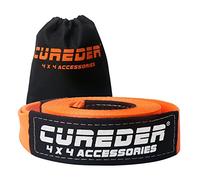 Cureder Cinghia di traino - 7,6 cm x 9,1 m, cinghia di recupero testata in laboratorio, resistenza alla rottura di 15,9 kg, adatta per veicoli fuoristrada e camion di emergenza, per portare il veicolo