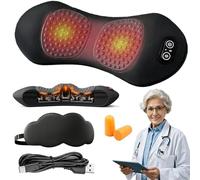 Curesleep - Cuscino originale Curesleep, massaggiatore Triple Fusion, con vibrazione, riscaldamento, design ergonomico e memoria (A, USB)