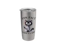 Curiosità di Halloween: non mi interessa, sciocco gatto divertente e sfigato Bicchiere termico in acciaio inox doppia parete