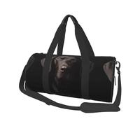 Curioso adotta il Labrador nero, Borsone da viaggio di grande capacità Borsa rotonda Borsa da viaggio sportiva Borsa da viaggio Borsa da fitness