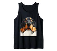 Curioso Cane Marrone Chiaro Che sbircia L'Arte del Cucciolo Canotta