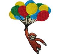 Curioso Come George, la Scimmia, Stemma Ricamato in Ferro Cucito sulla Borsa dei Jeans della Maglietta