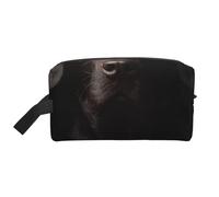 Curioso Labrador nero adottato, Borsa per il trucco Borsa per cosmetici Borsa da viaggio portatile da viaggio Borsa per trucco Organizer