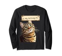 Curioso Tabby nella Mia Gatta Lady Era Maglia a Manica