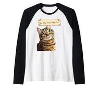 Curioso Tabby nella Mia Gatta Lady Era Maglia con Maniche Raglan