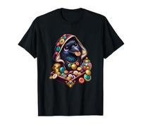 Curious Crow Shiny Button Curator Emblema Verticale Maglietta