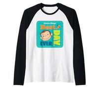 Curious George Best Day Ever Patch Maglia con Maniche Raglan